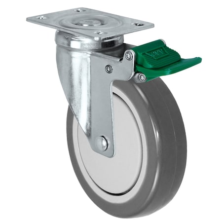 Durastar Caster, 5x1.25", Directional Lock; 5x1.25 Polyurethane/Polyolefin Whee 25DL514PPU34X-01